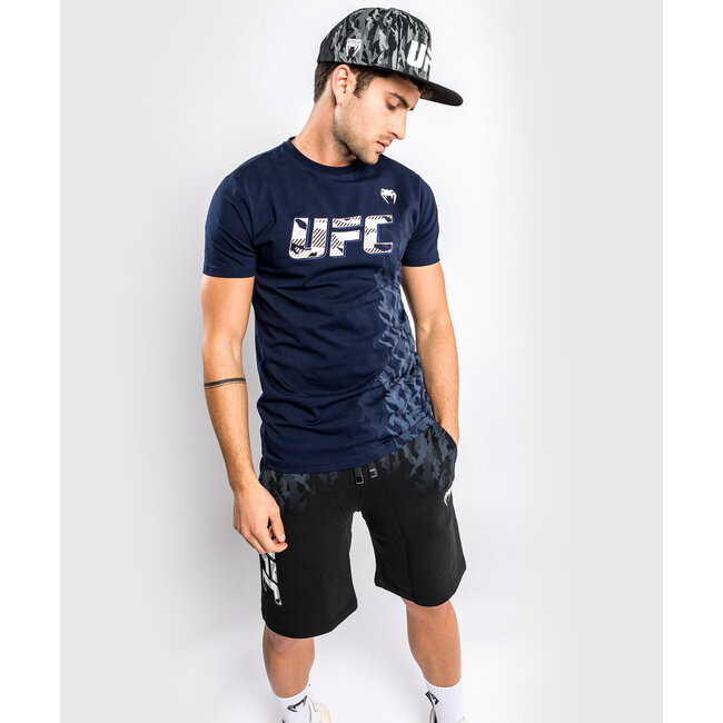 Venum UFC AUTHENTIC FIGHT WEEK MEN'S SHORT SLEEVE T-SHIRT - NAVY BLUE