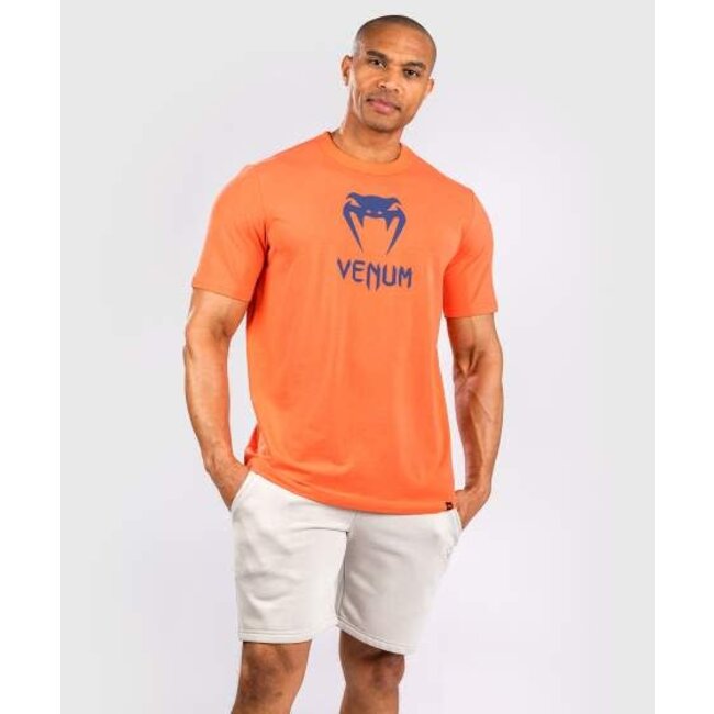 Venum CLASSIC T-SHIRT - ORANGE/NAVY BLUE