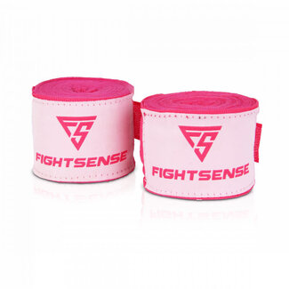 Fightsense Bandages 450 cm – Roze – Handwraps voor Boksen & Kickboksen