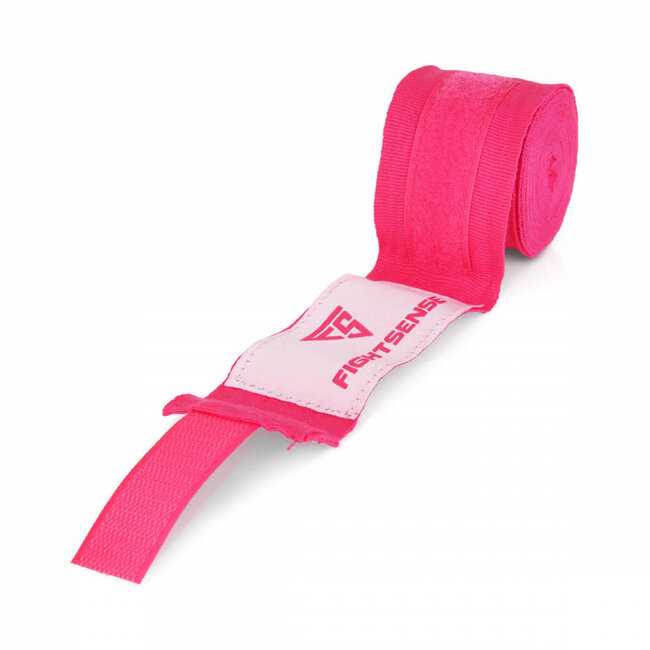 Fightsense Bandages 450 cm – Roze – Handwraps voor Boksen & Kickboksen – Boksbandages voor vechtsport en training