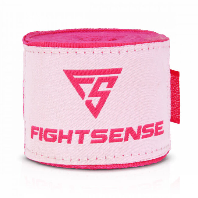 Fightsense Bandages 450 cm – Roze – Handwraps voor Boksen & Kickboksen – Boksbandages voor vechtsport en training
