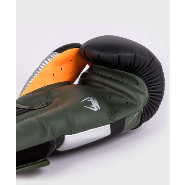 Venum Venum Elite - BOKSHANDSCHOEN - Black/Silver/Kaki