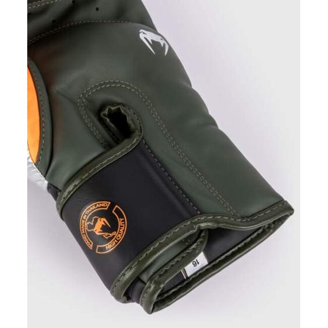 Venum Venum Elite - BOKSHANDSCHOEN - Black/Silver/Kaki