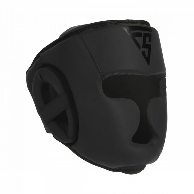 Fightsense Eclipse Bokshelm – Pro Hoofdbeschermer Zwart Mat – Vechtsportartikel voor vechtsport en training