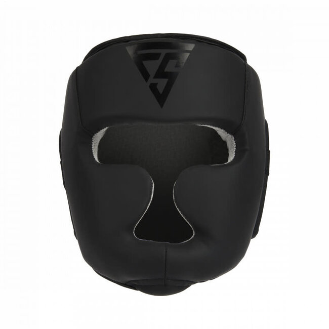 Fightsense Eclipse Bokshelm – Pro Hoofdbeschermer Zwart Mat – Vechtsportartikel voor vechtsport en training
