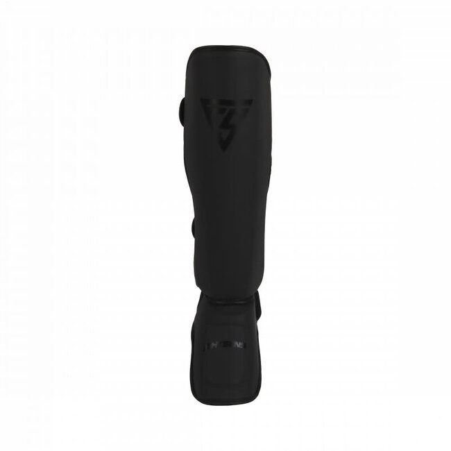 Fightsense Scheenbeschermers – Pro style – black on black – Scheenbeschermers voor vechtsport en training