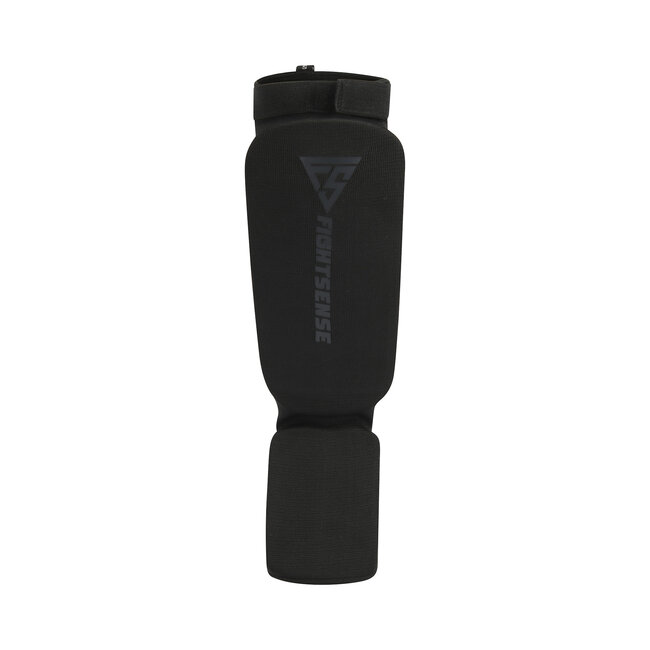 Fightsense Scheenbeschermers – Instep Scheenkousen – Black on Black – Voor Kickboksen & MMA – Scheenbeschermers voor vechtsport en training