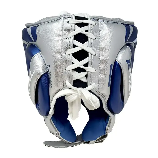 Rival RHG100 Professionele Bokshoofdbeschermer – Blauw/Zilver