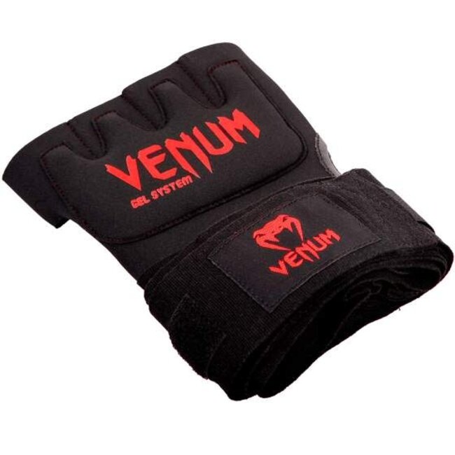 Venum Venum Gel Kontact Binnenhandschoenen Zwart/Rood – Gel Shock System met Bandage
