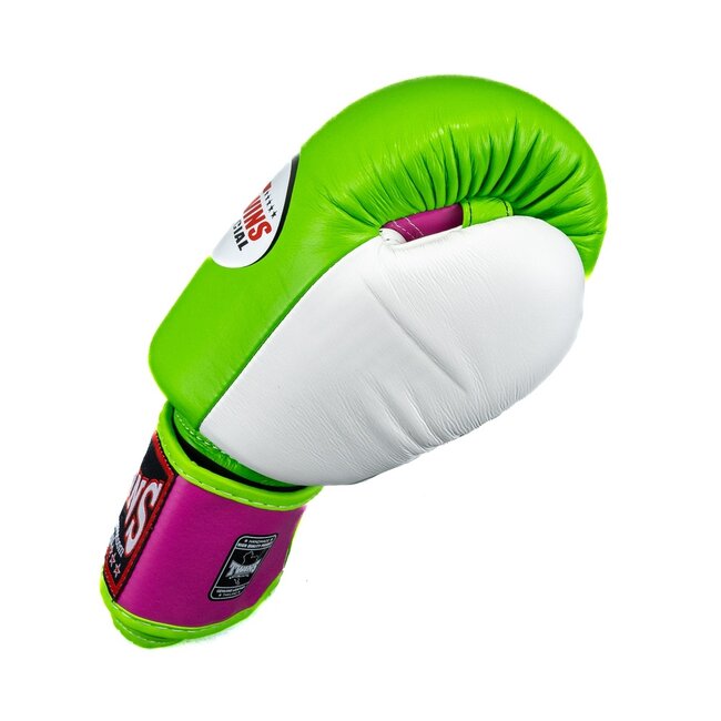 Twins Special BGVL 4 Leren Bokshandschoenen – Grijs/Roze/Wit – 12oz en 14oz
