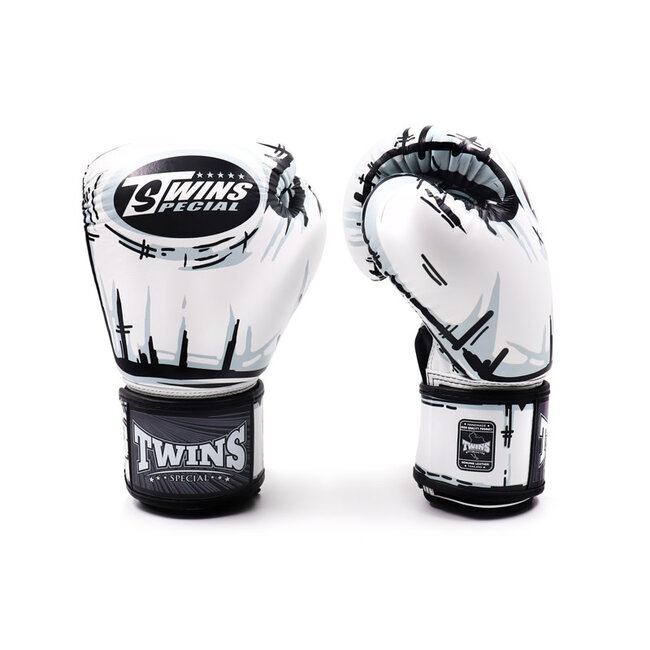 Twins Special Bokshandschoen FBGVL3-66 -B WHITE/BLACK – Premium Leer & Topkwaliteit