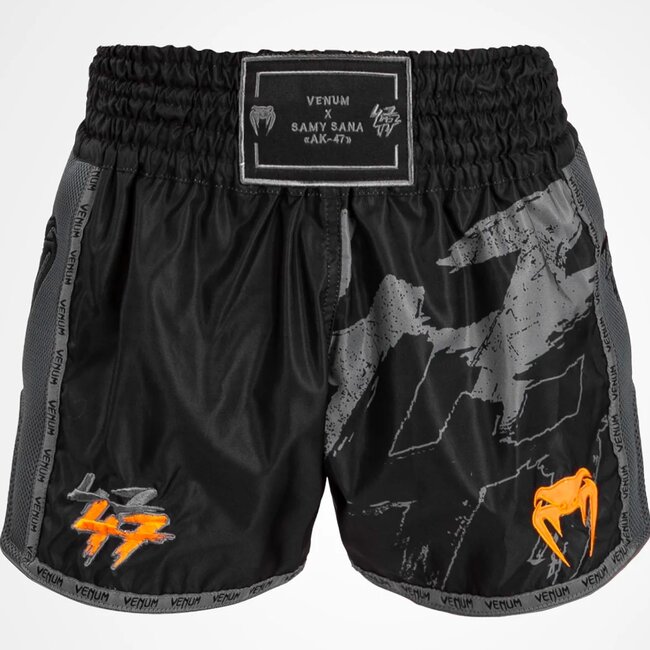 Venum S47 Muay Thaï Kickboxing Shorts Black Orange