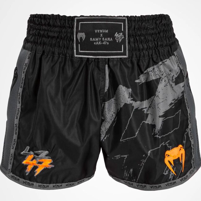 Venum S47 Muay Thaï Kickboxing Shorts Black Orange