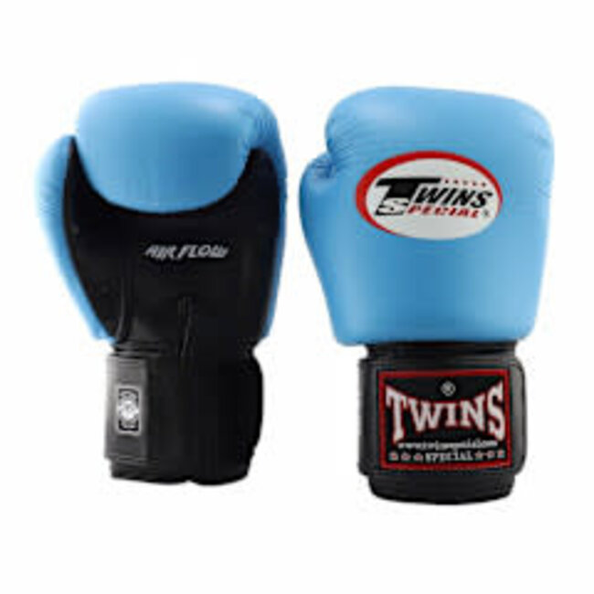 Twins Special BGVL 3 Air Leren Bokshandschoenen – Lichtblauw/Zwart – 14oz en 16oz