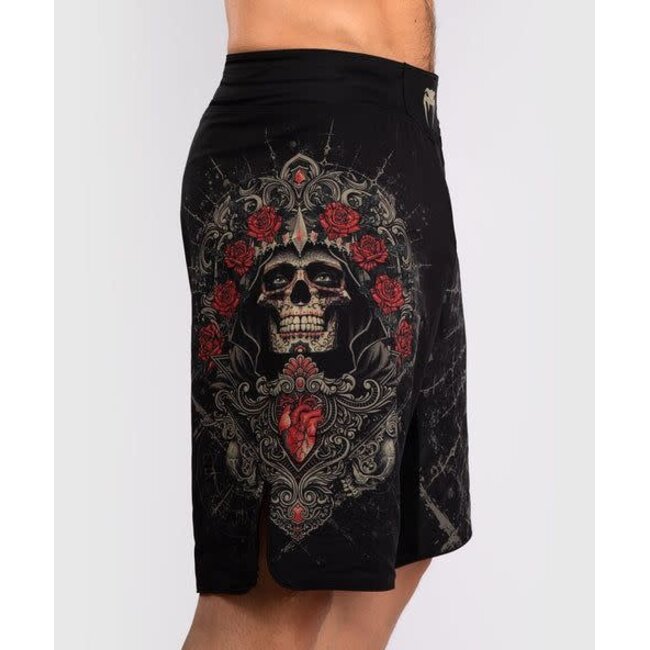 Venum Venum Santa Muerte 5.0 Men’s Fight Shorts - Deep Black/Gold