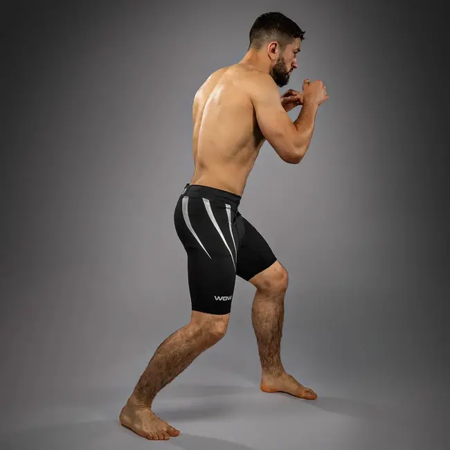 Venum WOW FC Vale Tudo Shorts- Black/ Silver Grey