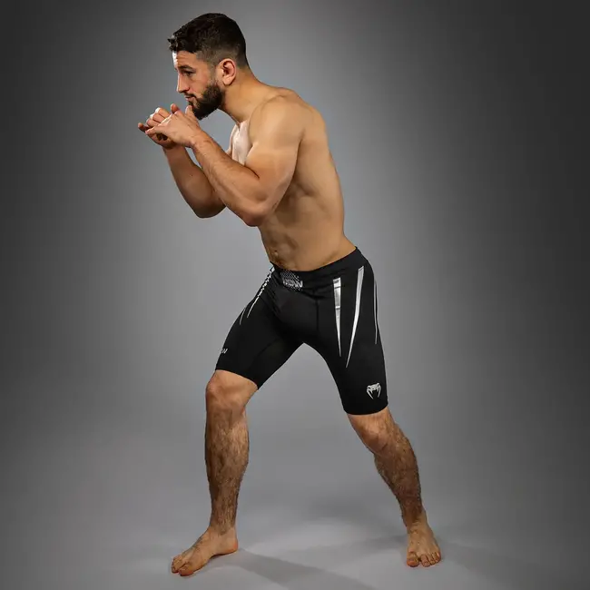 Venum WOW FC Vale Tudo Shorts- Black/ Silver Grey