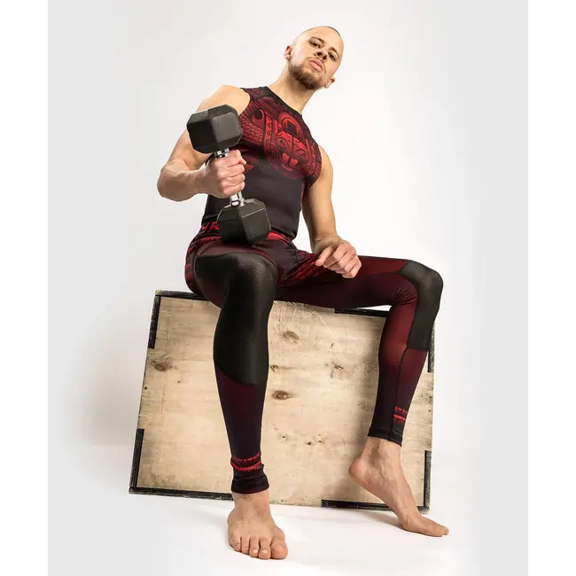 Venum COMPRESSION BROEK NAKAHI SPATS - black/red