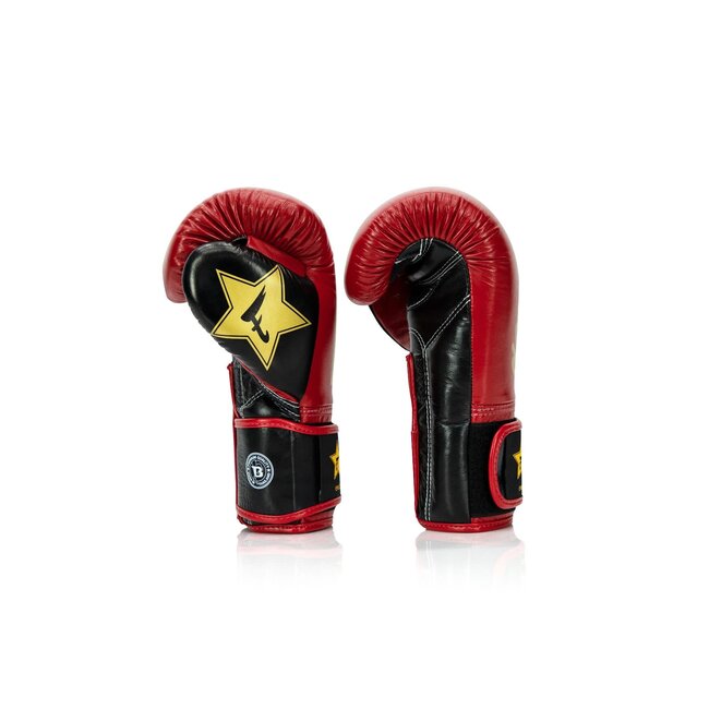 FAIRTEX Fairtex x Booster FXB BG V2 – Leren Bokshandschoenen – Rood/Zwart/Goud