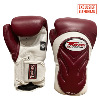 Twins Special BGVL 6 Bokshandschoenen – Wit/Bordeauxrood