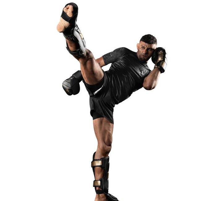 Hayabusa Kickboks Scheenbeschermers T3 - Zwart/Goud