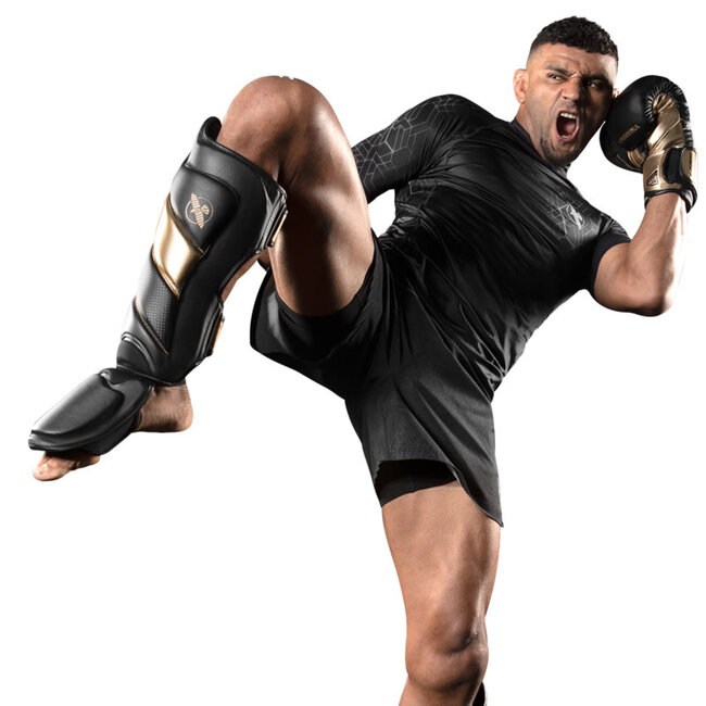 Hayabusa Hayabusa Kickboks Scheenbeschermers T3 - Zwart/Goud