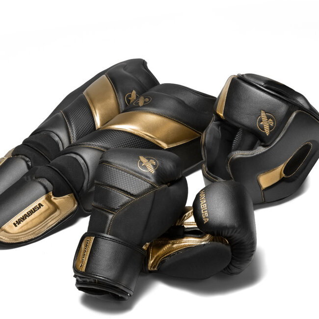 Hayabusa Kickboks Scheenbeschermers T3 - Zwart/Goud