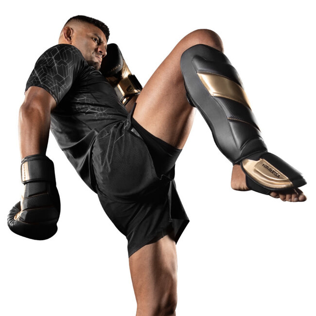 Hayabusa Kickboks Scheenbeschermers T3 - Zwart/Goud