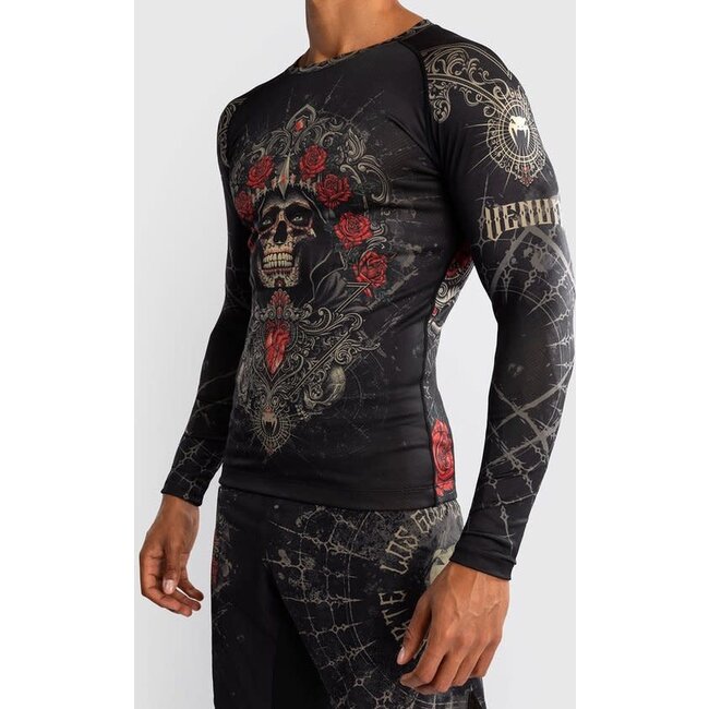 Venum Santa Muerte 5.0 Long-sleeved Rashguard Black Gold