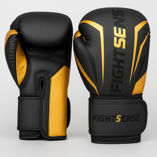 Fightsense Vortex Bokshandschoenen – Zwart/Goud