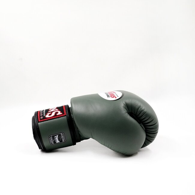 Twins Special BGVL 3 Leren Bokshandschoenen – Military Green – 10oz, 12oz, 14oz en 16oz