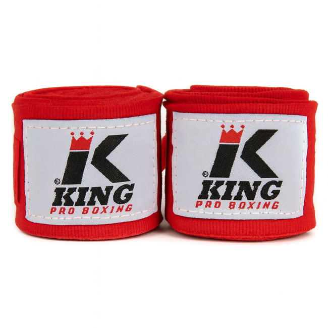 King Pro Boxing King Handwraps – 460 cm Bandages Rood | Pro KPB/BPC Serie