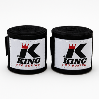 King Pro Boxing Handwraps – 460 cm Bandages Zwart| Pro KPB/BPC Serie