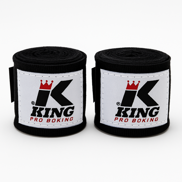 King Pro Boxing Bandes de boxe – 460 cm bandes de boxe noir| Pro KPB/BPC Serie