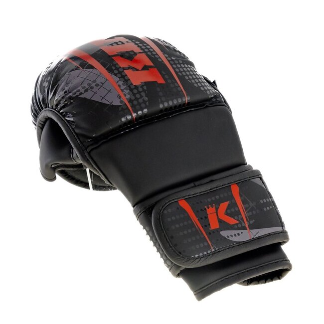 King Pro Boxing King Pro Boxing KPB MMA Shogun 3 – Zwart/Rood – Synthetisch Leer – MMA Sparringhandschoenen