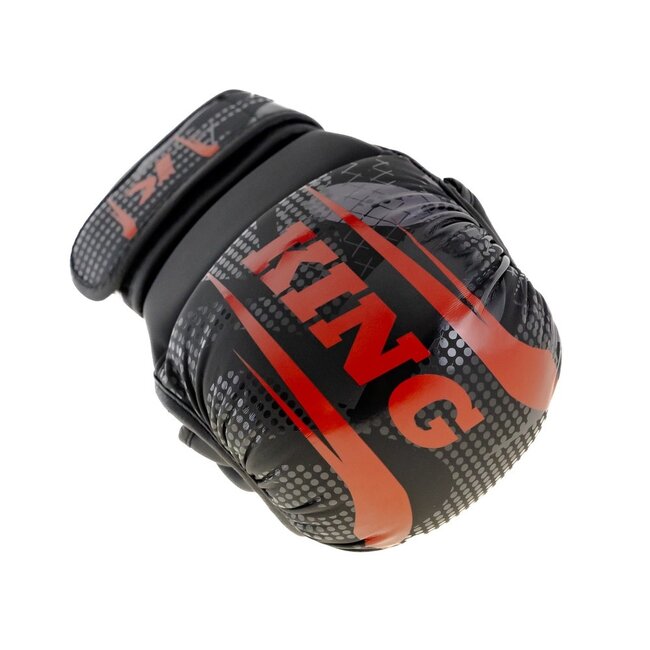 King Pro Boxing King Pro Boxing KPB MMA Shogun 3 – Zwart/Rood – Synthetisch Leer – MMA Sparringhandschoenen