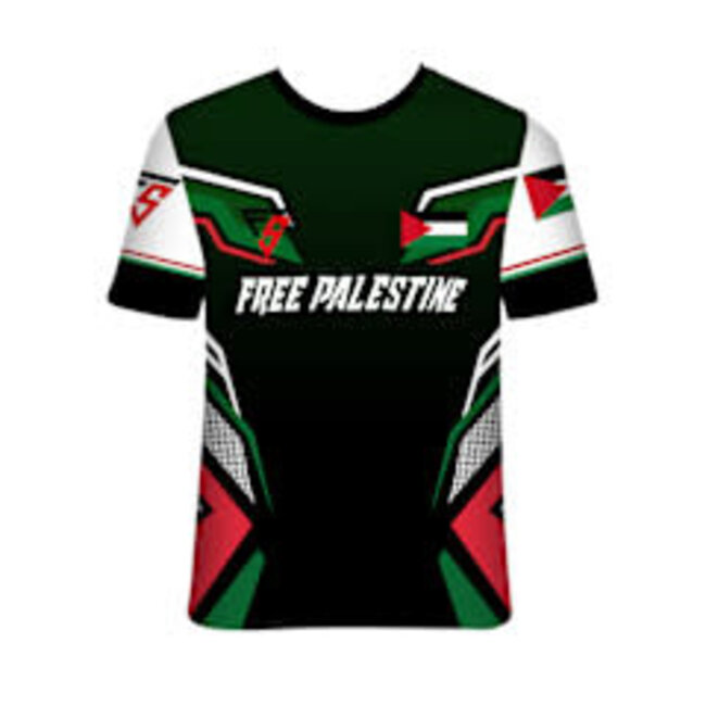 Fightsense Fightsense Free Palestine T-Shirt V2 – Ademend Dry-Fit Sportshirt – Performance Fit