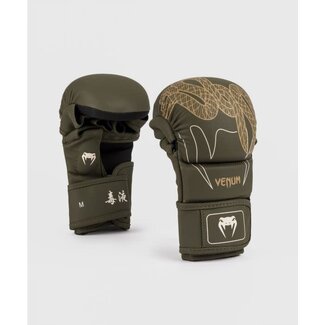 Venum Serpenti Sparring Gloves - Khaki/Bronze/Ivory