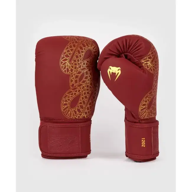 Venum Serpenti Boxing Gloves - Burgundy/Ivory
