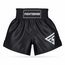 Fightsense Muay Thai Short – Black/Black – Fightshort voor vechtsport en training