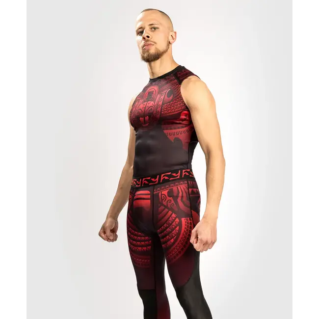 Venum COMPRESSION BROEK NAKAHI SPATS - black/red