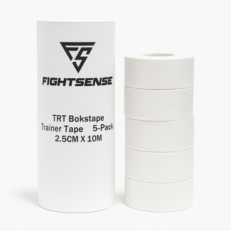 Fightsense TRT Bokstape – Trainer Tape – 5-Pack – 2,5cm x 10m – Sporttape voor Boksen & MMA