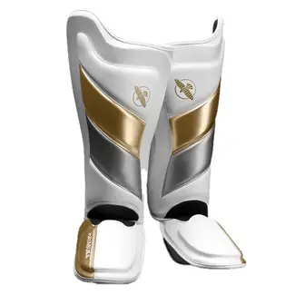 Hayabusa Kickboks Scheenbeschermers T3 - WHITE/GOLD