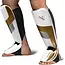 Hayabusa T3 Full-Back Scheenbeschermers - White/Gold