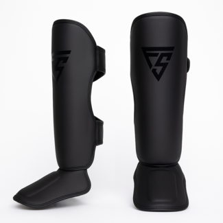 Fightsense Fightsense -Scheenbeschermers - Pro style - black on black