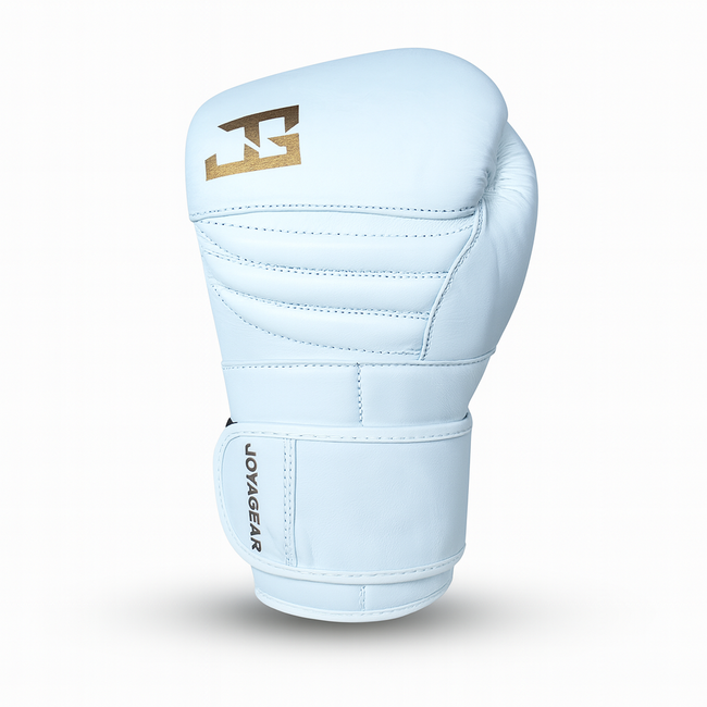 JOYA Falcon – Leren Bokshandschoenen - Wit/Goud
