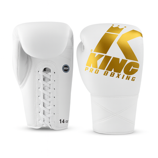 King Pro Boxing BOKSHANDSCHOEN - KPB XK LU WHITE/GOLD