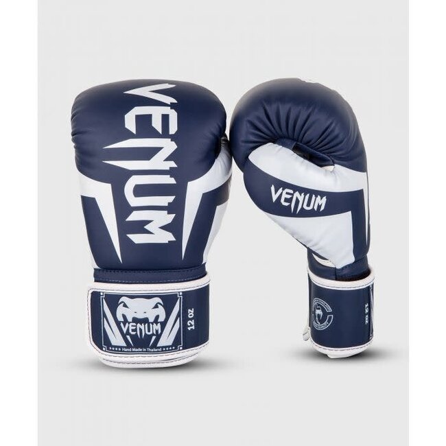 Venum Elite - BOKSHANDSCHOEN - White/Navy Blue