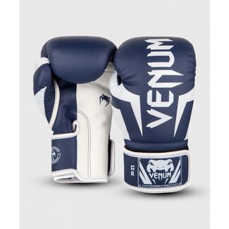 Venum Elite - BOKSHANDSCHOEN - White/Navy Blue