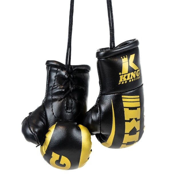King Pro Boxing MINI BOKSHANDSCHOEN - KPB MINI 1 - Zwart/Goud